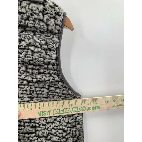 Thread & Supply Women's M Medium Fuzzy Arctic Fleece Sherpa Vest Charcoal Gray - Picture 6 of 8